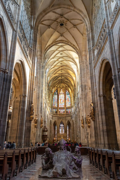 Inside St. Vitus Cathedral, Prague, Czech Republic