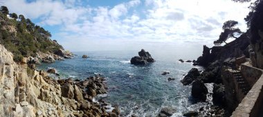 Lloret de Mar Körfezi Panoraması.