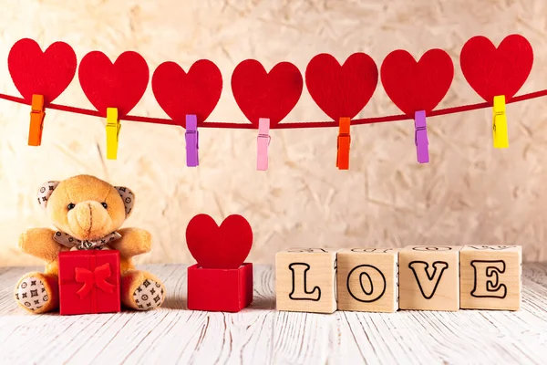 Романтическая открытка на день святого Валентина — стоковое фото