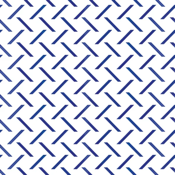 Vector azul diagonal rayas blanco patrón sin costura — Vector de stock