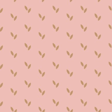 Vektör pembe yapraklar boho pürüzsüz desen 