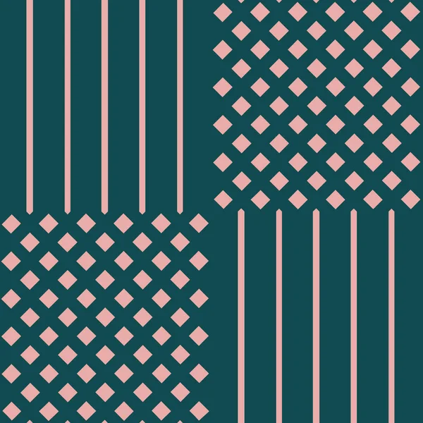 Grille verte vectorielle à carreaux motif sans couture — Image vectorielle