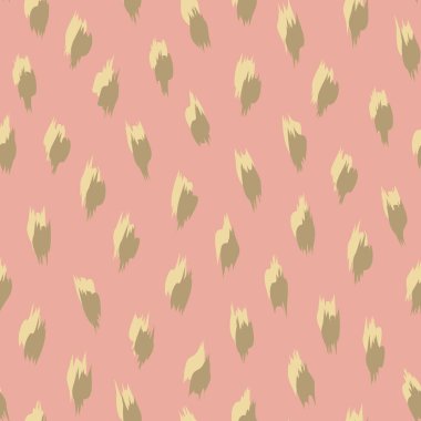 Vektör boyalı leopar benekleri pembe pürüzsüz desen