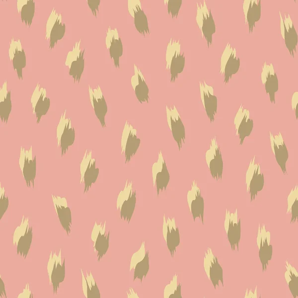 Vector pintado manchas de leopardo patrón inconsútil rosa — Vector de stock