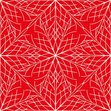 Vektör kırmızı kar tanesi mozaik pürüzsüz desen