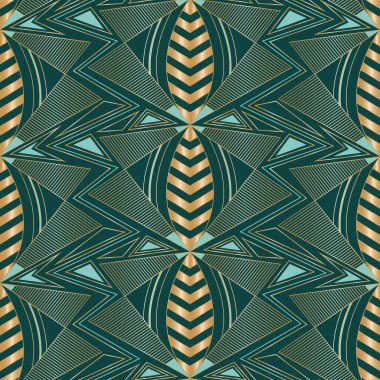 Vektör altın arılar sanat deco karanlık dikişsiz desen