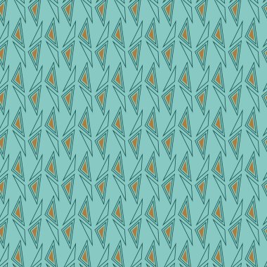 Vektör sekizgen mavi üçgen, dikişsiz desen