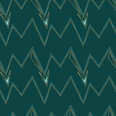 Vektör altın deniz mavisi sembolleri. Koyu ve pürüzsüz desenler.