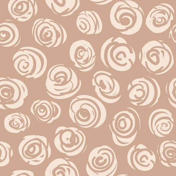 Vector abstracto rosas garabato crudo patrón sin costuras — Archivo Imágenes Vectoriales