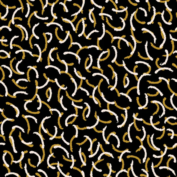 Vetor amarelo ecru linha borrões preto repetição padrão — Vetor de Stock