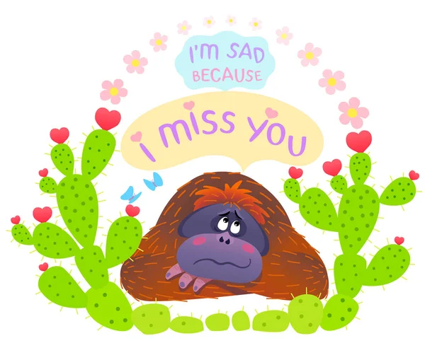 Orangutan 'ın aşık olması kaktüslerin arasında üzücü.