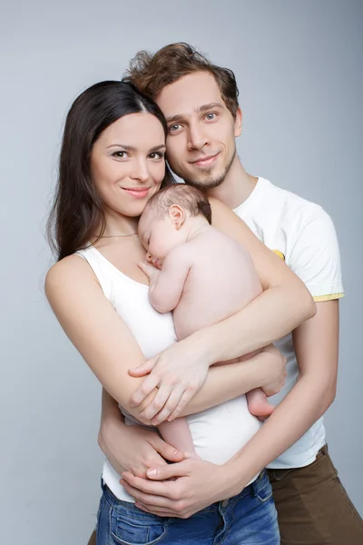 Mom dad and baby — Stock Photo, Image