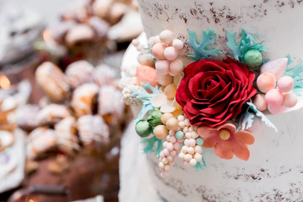 Hermoso pastel de boda — Foto de Stock