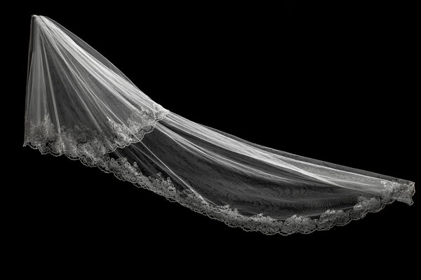 veil on black background 