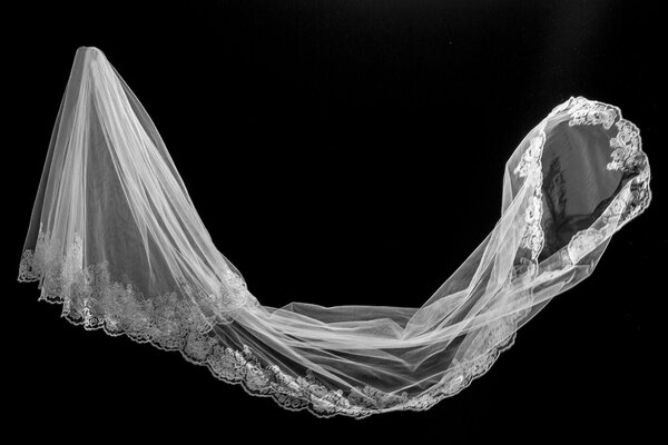 veil on black background 