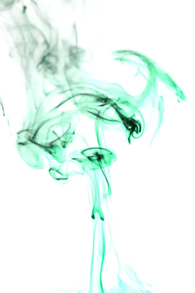 Fumaça preta em um fundo branco — Fotografia de Stock