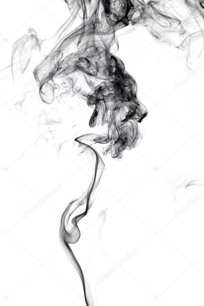 black smoke on a white background