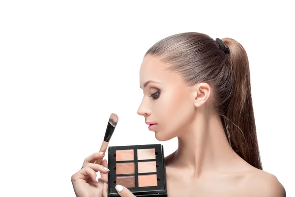 Make-up voor brunettes — Stockfoto