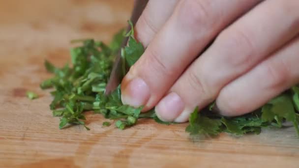 Legumes picados close-up — Vídeo de Stock