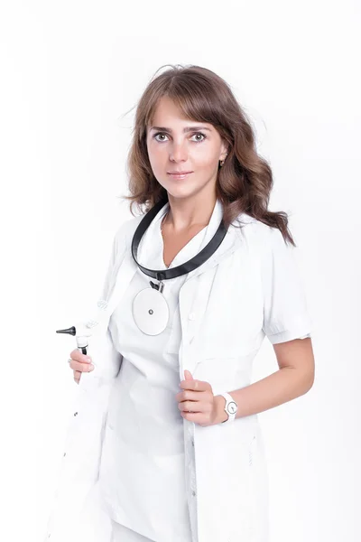 Женщина врач ENT — стоковое фото