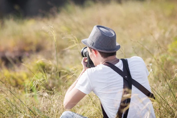 Fotograf i aktion — Stockfoto