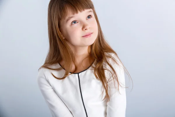 Girl in the white dress — Stock Photo, Image