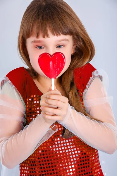 Meisje Valentijnsdag — Stockfoto