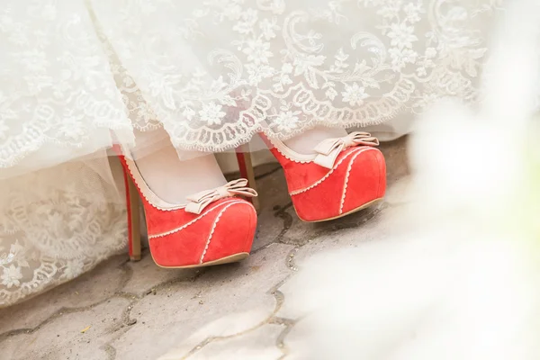 婚礼新娘鞋 — 图库照片