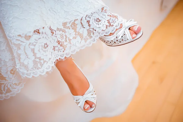 Wedding Bride's schoenen — Stockfoto