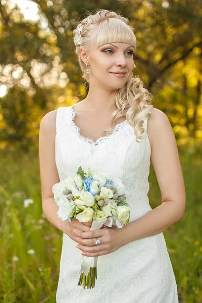 Novia en la naturaleza — Foto de Stock