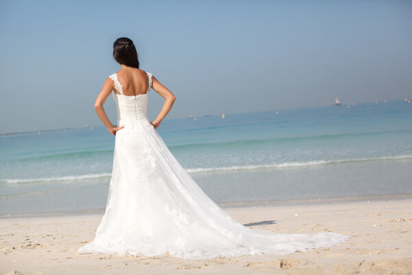 Bride At Beach Wedding