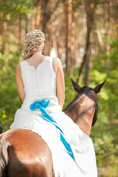 Bride and horse — Stock Photo, Image