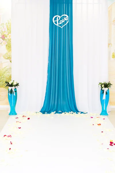 Bruiloft blauwe decor — Stockfoto