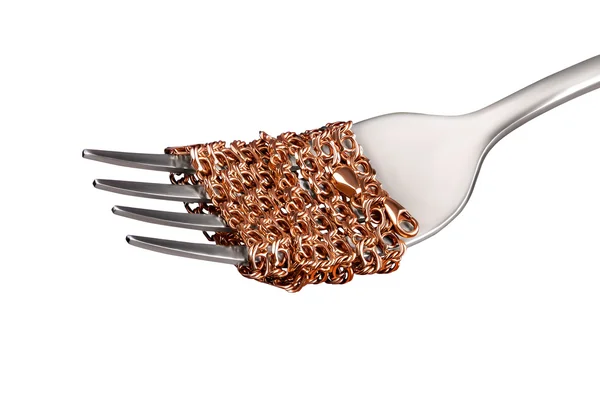 Bracelet  on fork — Stock Photo, Image