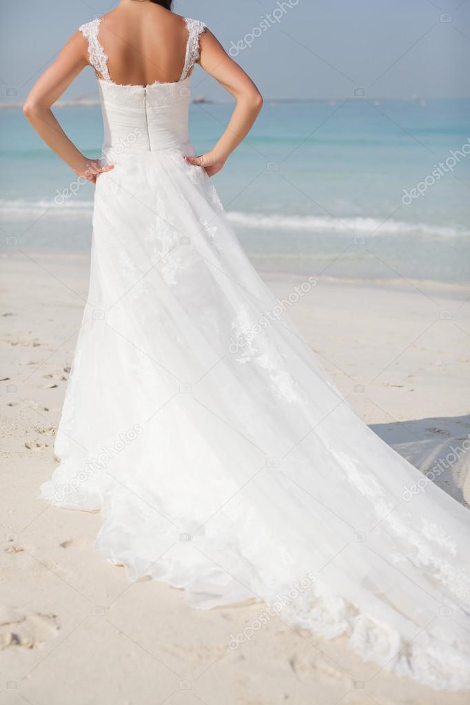 Bride At Beach Wedding