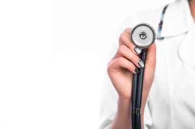 Steteskoplu bir doktor.