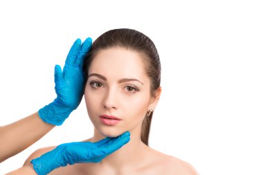 güzellik bakımı ile kadın yüzü 