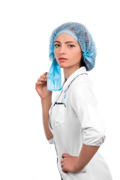 Doctor wearing surgical mask — Stock Photo, Image