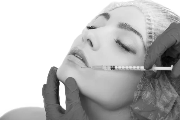 Mulher a receber injeção de botox — Fotografia de Stock