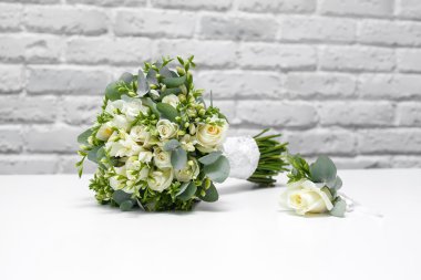 parlak düğün buketi