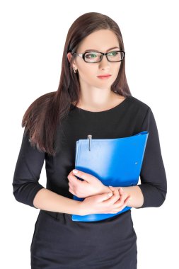  işkadını klasör ile gözlük