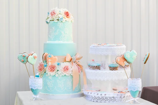 Barra de doces azul — Fotografia de Stock