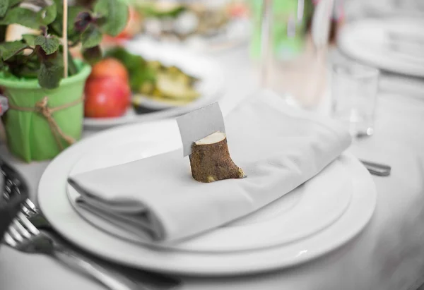 Plate in restaurant — Stock Photo, Image