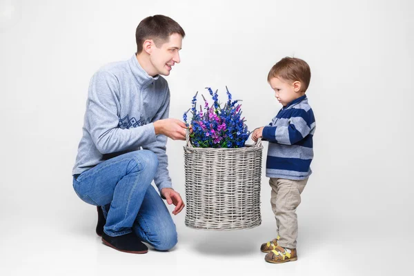 Pai com filho pequeno — Fotografia de Stock