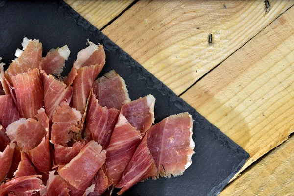 Olasz Prosciutto Parma Ham Plater — Stock Fotó