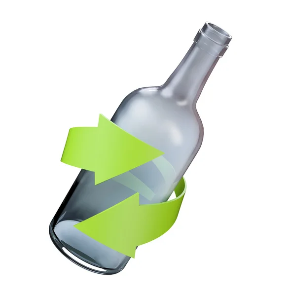 Recycling glass bottle — Stock Photo, Image