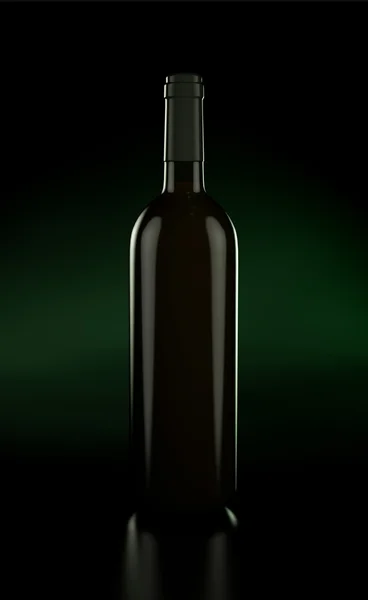 Wine bottle over dark background — Stock Photo, Image