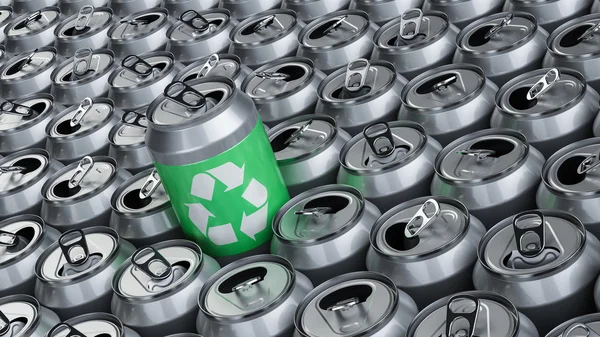 Metal beer cans — Stock Photo, Image