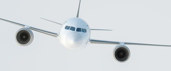 Avião de passageiros à frente — Fotografia de Stock