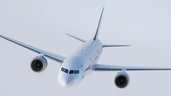 Passagier vliegtuig voorzijde — Stockfoto